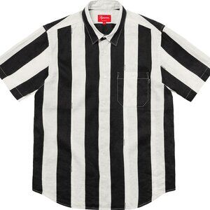 NEW SUPREME WIDE STRIPE SHIRT Black L